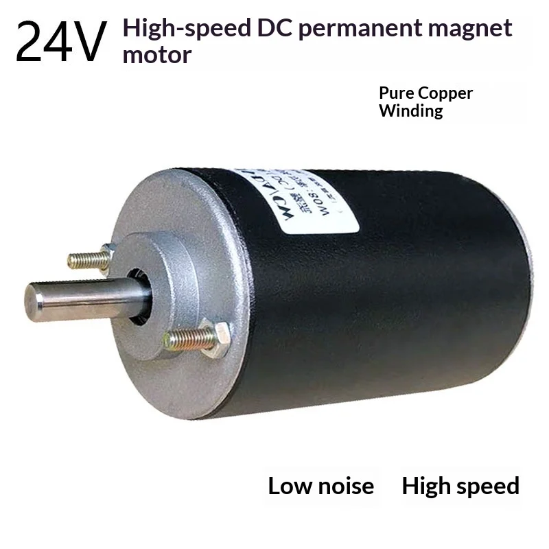 12V-24V 40W-80W Permanent Magnet DC High-speed Dual-bearing Reversible Carbon Brush Low-noise Motor