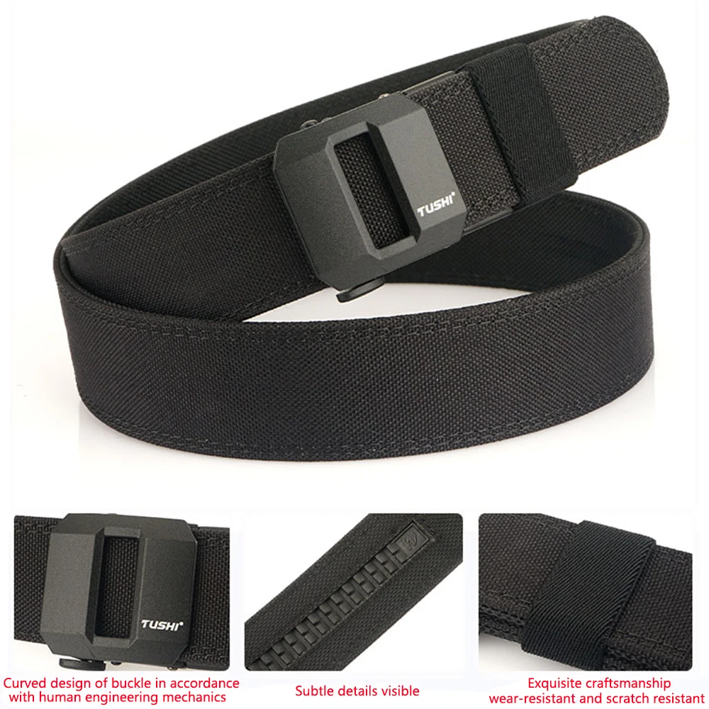 ALPTACTICS Hard Tactical Belt for Men Metal Automatic Buckle IPSC Gun Belt 1100D Nylon Military Belt Outdoor Sports Girdle Male