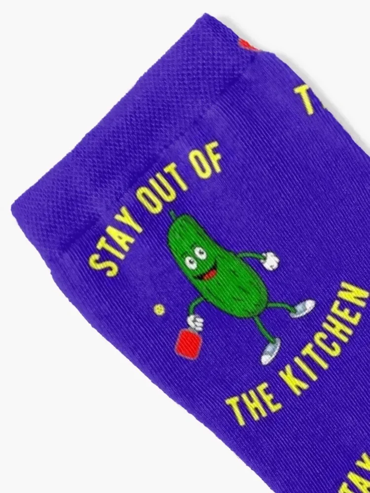 Stay Out Of The Kitchen Funny Pickleball Dink Graphic Gift Socks floral aesthetic halloween cotton Socks For Man Women's