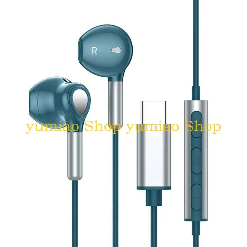 587B Type-C Earphones Control With Microphone Type C Earphone USB C Earbuds For Music Sport Gaming Hifi Headset