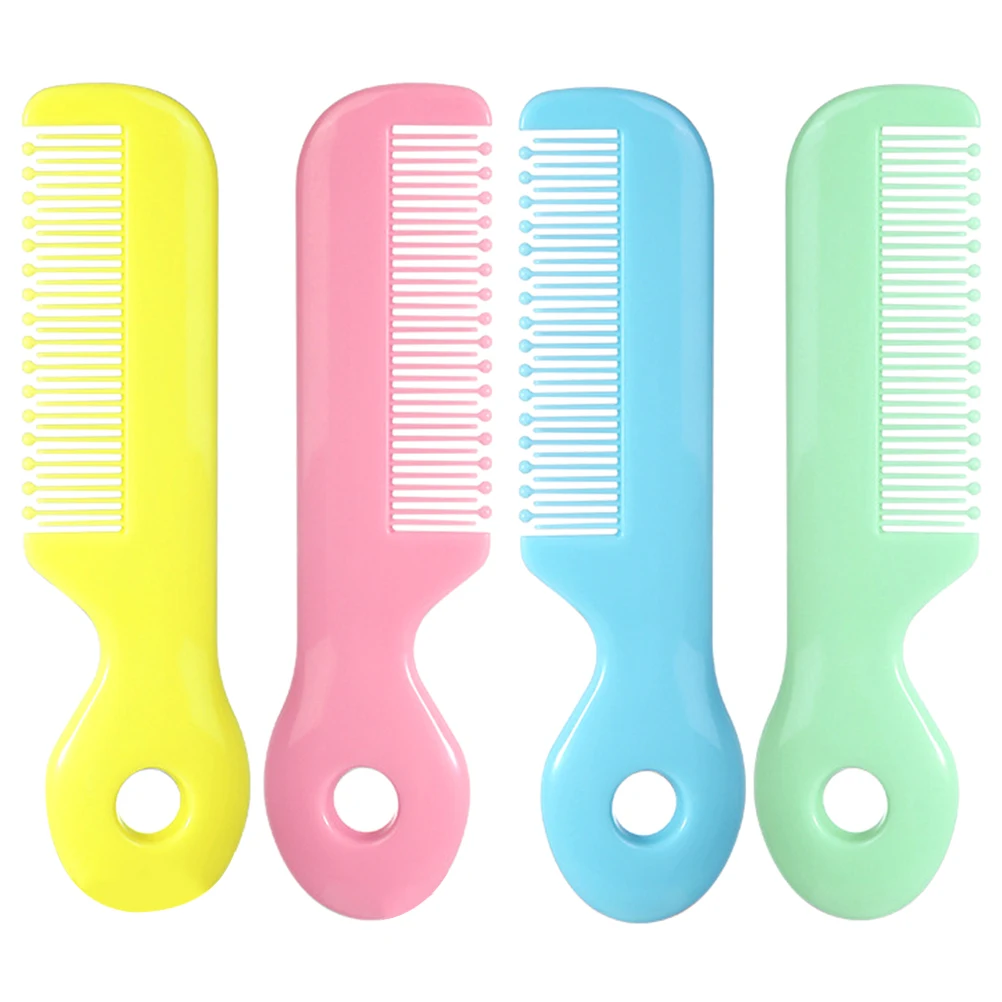 

4pcs Baby Hair Comb Set Round Teeth Detangling Combs For Newborn Toddler Infant Kids Grooming Tool Lightweight Mini Safety Comb