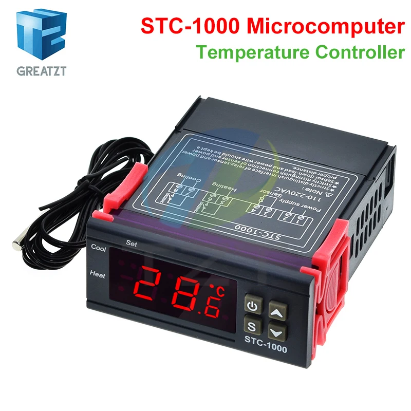 STC-1000 STC 1000 LED Digital Thermostat for Incubator Temperature Controller Thermoregulator Relay Heating Cooling 12V 24V 220V