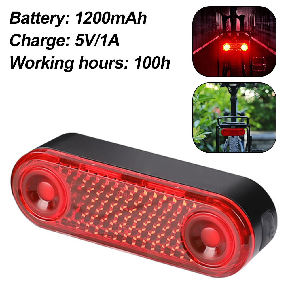 1-10PCS LED Bike Bicycle Rear Reflector Tail Light For Luggage Rack Night Riding Bicycle Safety Warning Reflective Tail Light