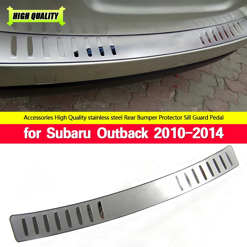 

Stainless Steel car Rear Bumper Protector Sill Trunk Tread Plate Trim For Subaru Outback 2010 2011 2012 2013 2014 Car styling