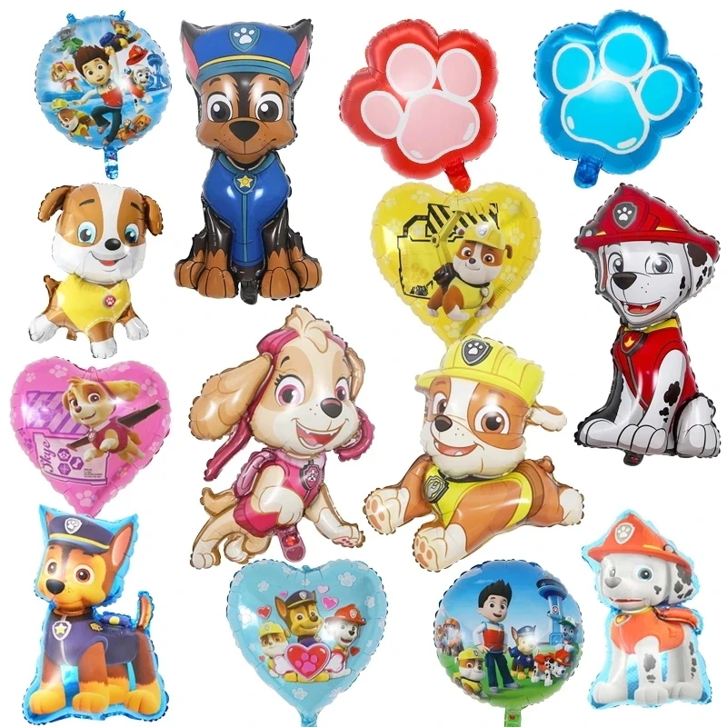 Paw Patrol Foil Balloon Ryder Chase Marshall Skye Rocky Rubber Zuma Everest Decorative Articles for Children Birthday Party