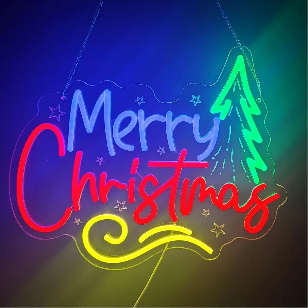 クリスマスネオンサイン-グリーンツリー-led-ネオンライト-メリークリスマスホリデーデコレーション用-屋内ホームウォールテーブルトップデコレーション-調光可能-usb