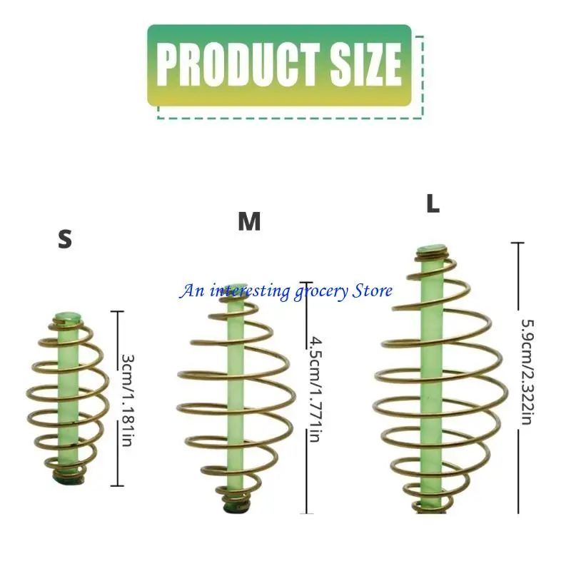 652D 10pcs Baits Thrower Feeder Saltwater Fishing Accessories Feeder Basket Fishing Spring Feeder Coil Inline Method Feeder view 5