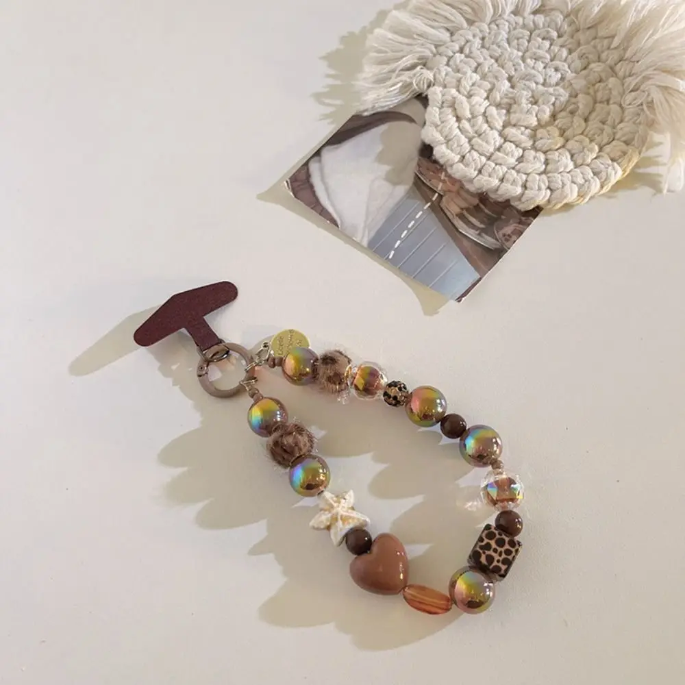 

Модный ремешок для мобильного телефона с бисером, анти-потерянный повседневный цепочка для мобильного телефона, многофункциональный короткий универсальный ремешок на запястье