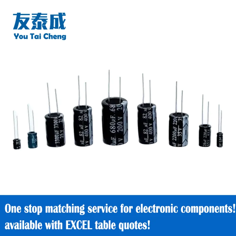 

20PCS,33UF 47UF 100UF 220UF 330UF 470UF 560UF 680UF 1000UF 6.3V 10V 16V 25V 35V 50V 100V ,DIP,Aluminum Electrolytic Capacitor