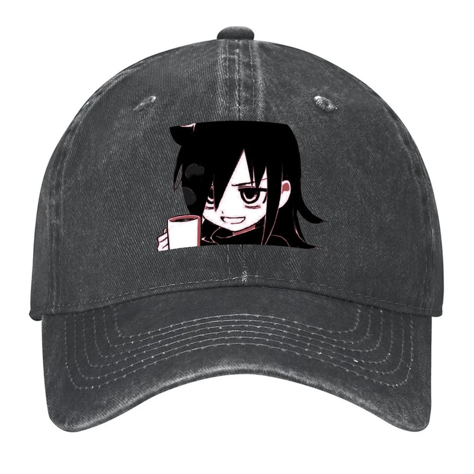 

Tomoko watamote manga icons Baseball Cap Bobble Hat Unique hats Anime Hat Sunhat Women's Hats Men's