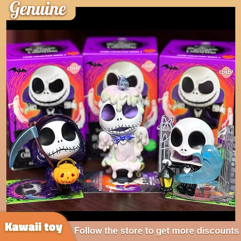 

Кошмар перед Рождеством V3 Cosbi Jack Skellington Series слепая коробка-модная фигурка игрушка Хэллоуин сюрприз фестиваль подарок