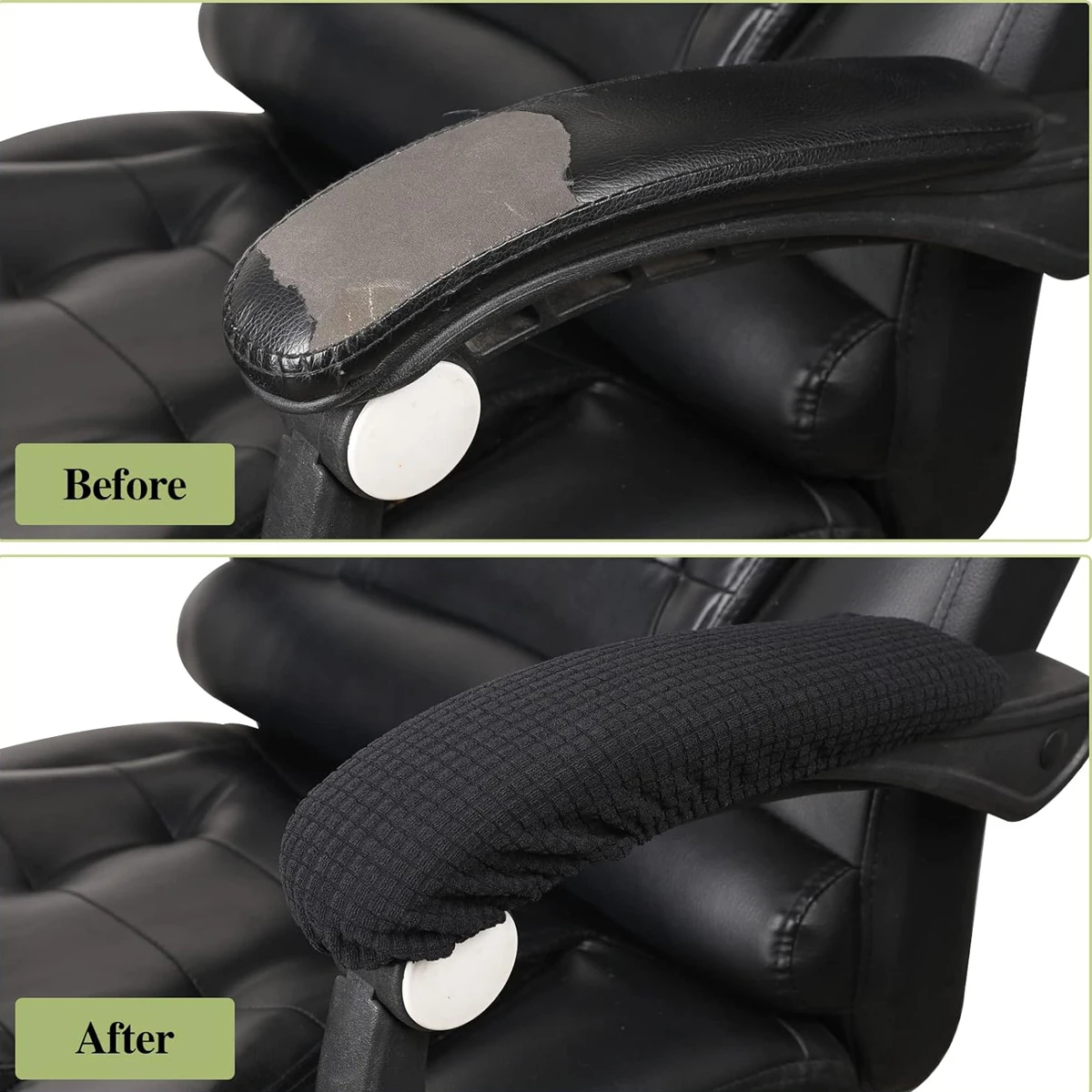 1 Pair Durable Beauty Office Chair Armrest Covers Removable Elastic Chair Armrest Covers Office Seat Hand Rest Protector view 2