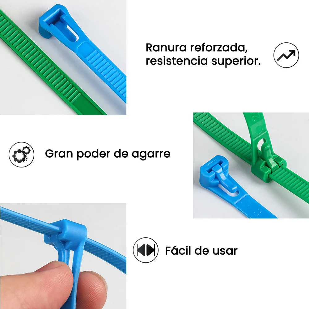 100Pcs Releasable Reusable Nylon Zip Ties Removable Recyclable Cable Lock Loop Straps Mixed Black White Color Wire Management