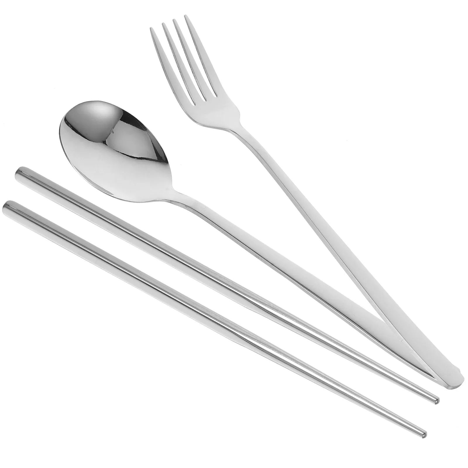 

Набор дорожных столовых приборов из нержавеющей стали и полипропилена, легкий, портативный, удобный для пикника, обеда на ходу.