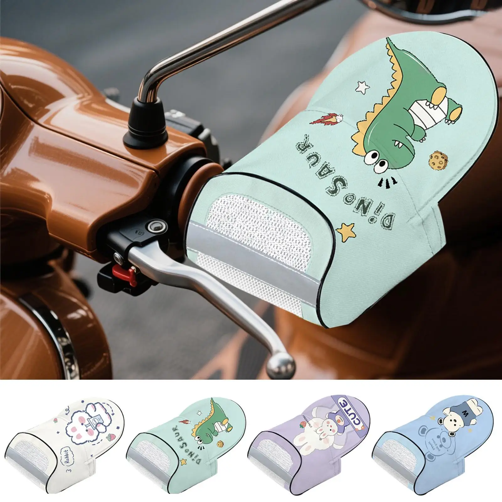 Motorcycle Handlebar Cover Waterproof Sun Protection Gloves Summer Windproof Electric Bike Hand Shield Sunscreen Handle Covers