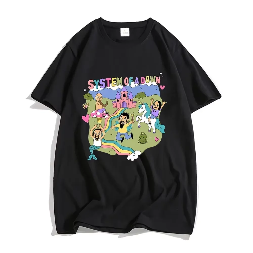 2026 System T-Shirt Sommer-T-Shirt für Männer und Frauen, modisches T-Shirt für Damen, Rockmusik, Streetwear, bequem und lässig