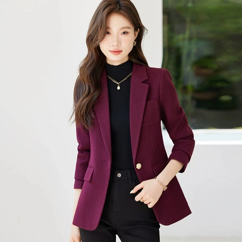 

2026 Новый весенне-осенний блейзер женский с длинным рукавом офисная верхняя одежда женская куртка деловая рабочая одежда официальное пальто женский повседневный топ