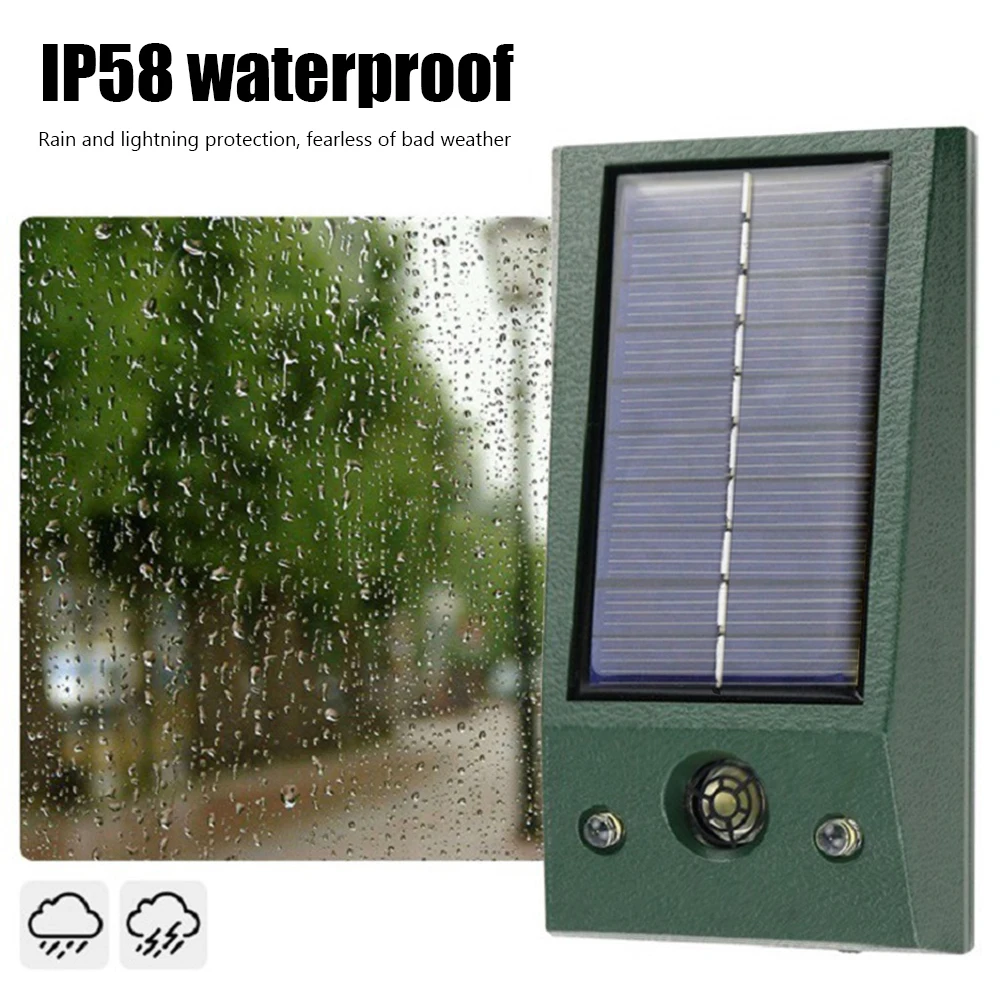 Solar Ultrasonic Garden Repellers Multifunctional Ultrasonic Animal Driver IP66 Waterproof for Outdoor Animal Repell view 3