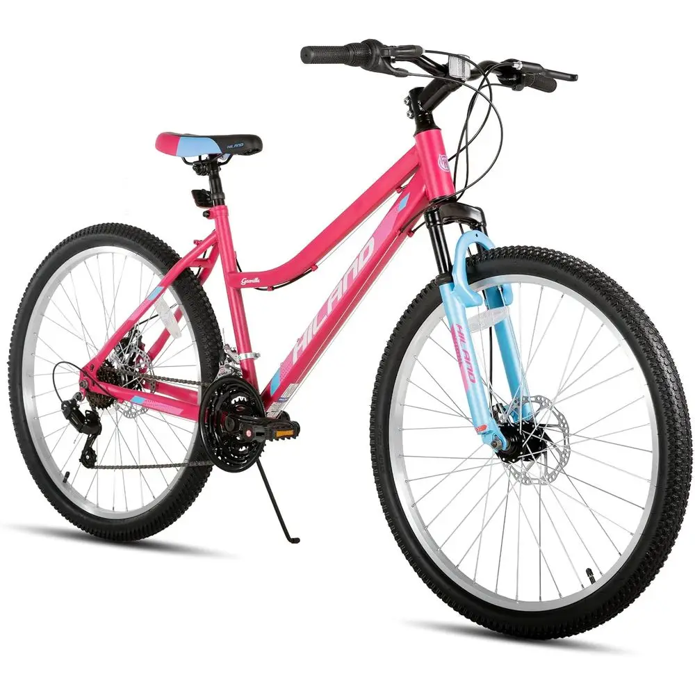 

26 Inch Women's Mountain Bike, Step-Through Frame, 18-Speed Suspension for Adults