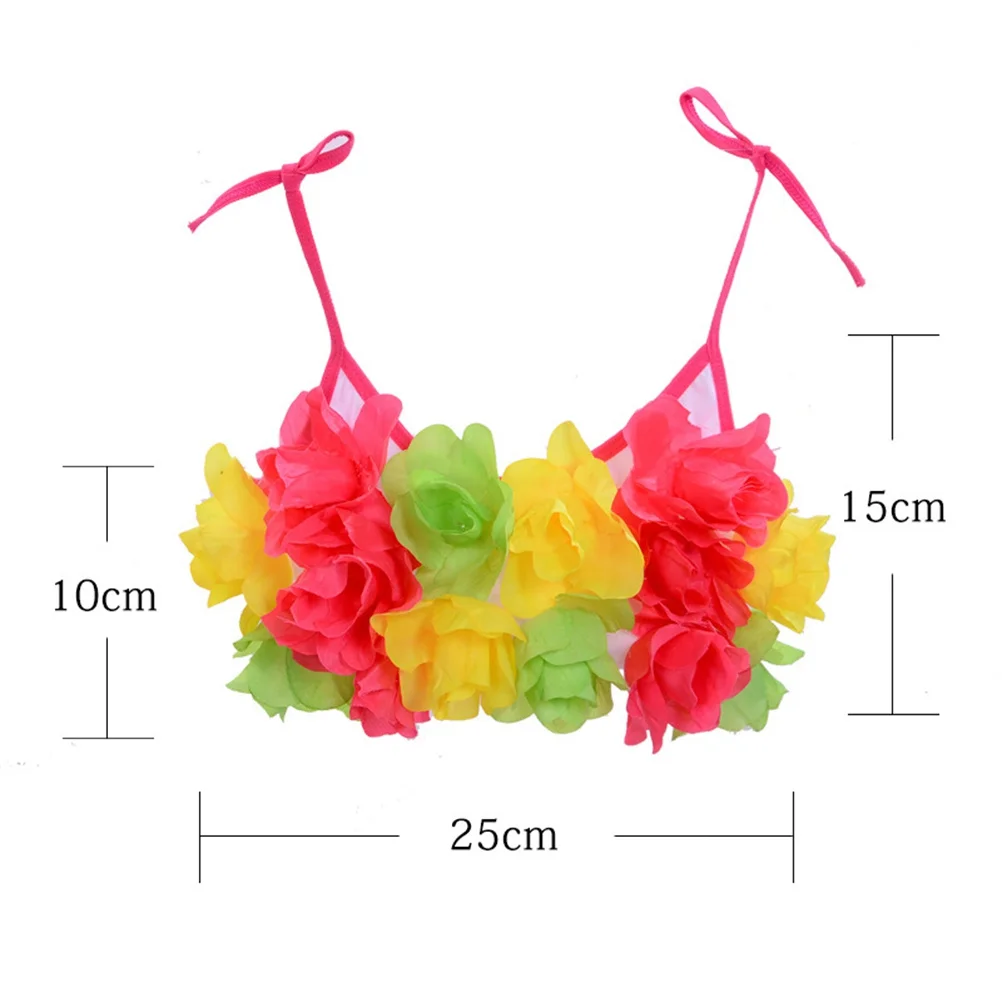 هاواي العشب الرقص القماش البوليستر زهرة طباعة الاستوائية حولا زي لأداء حفلة القماش العشب الرقص #2