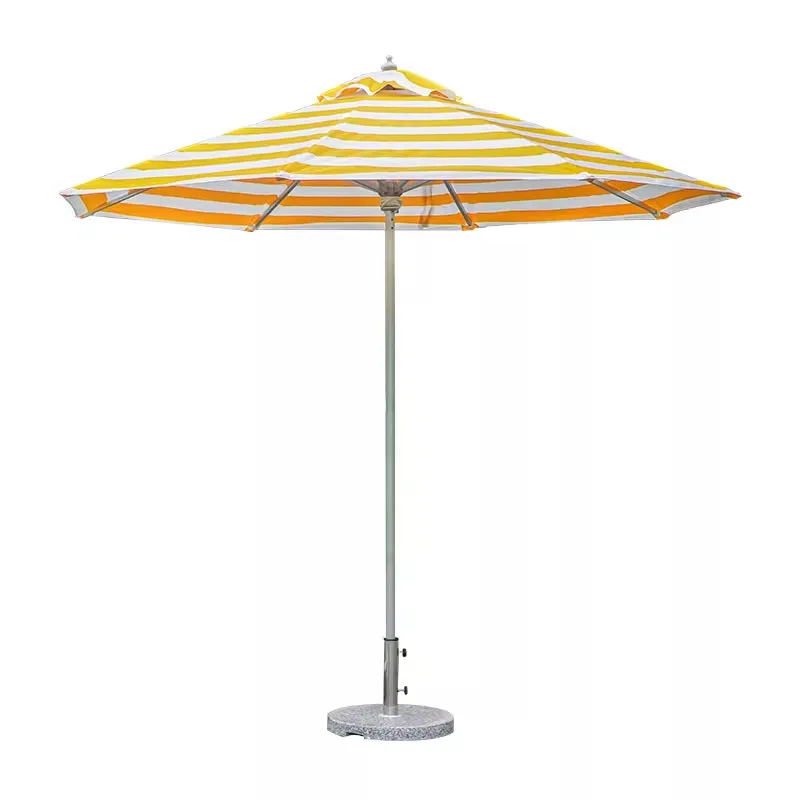 Striped parasol Outdoor Internet celebrity cafe Beach umbrella Swimming pool Sun umbrella Courtyard Outdoor umbrella