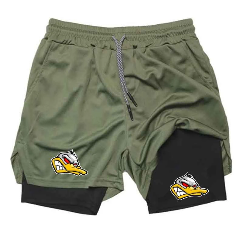

Running Shorts Men Fitness Gym Training 2 in 1 Sports Quick Dry Workout Jogging Double Deck Summer
