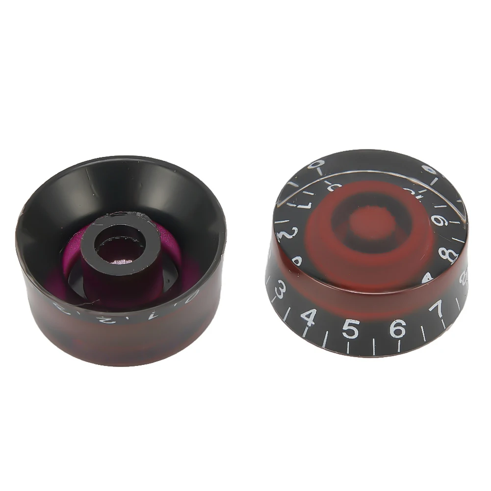 4Pcs Guitar Volume Tone Control Knobs Vintage Speed Control Design Clear Digit Knobs for Les LP Style Electric Guitars
