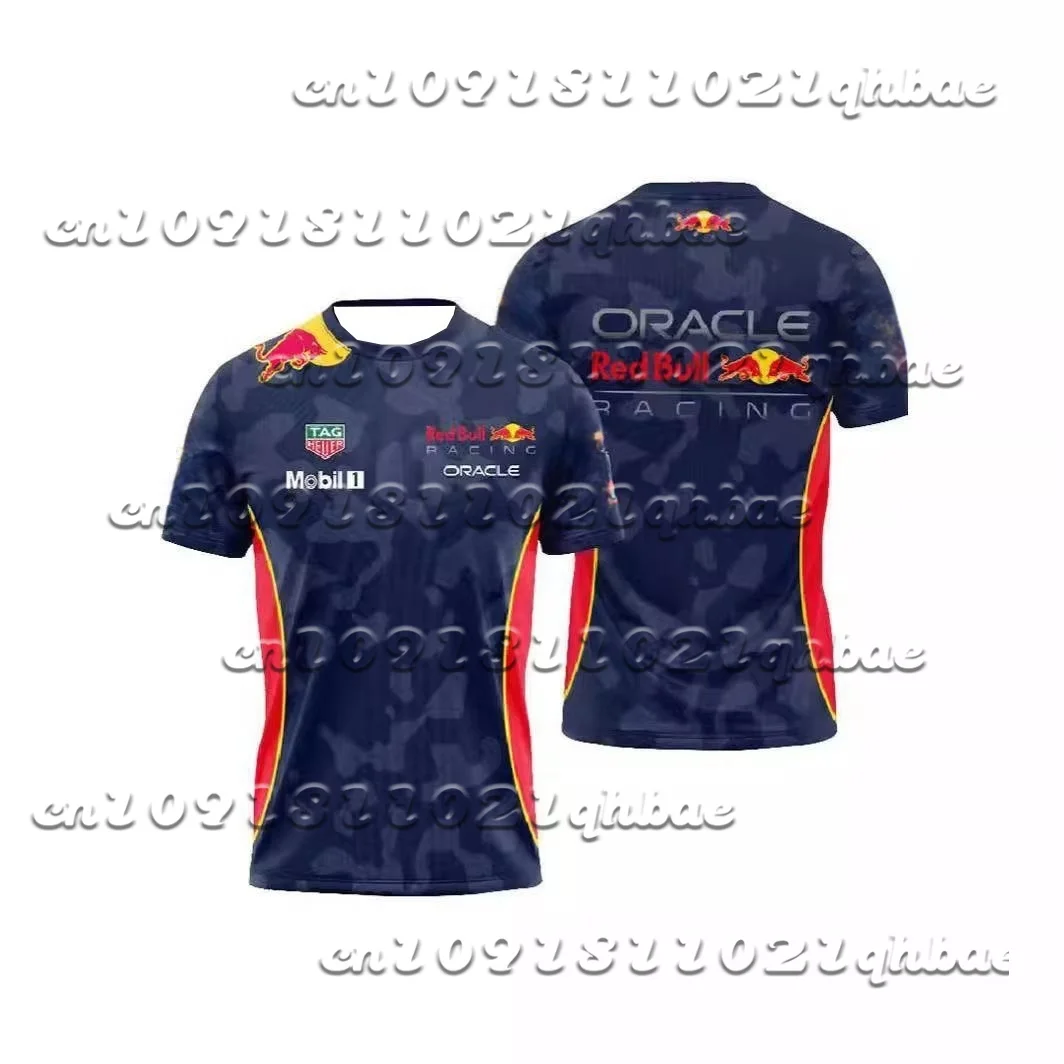 

2025 New Men's Quick-drying Locomotive T-shirt F1 Racing Suit Comfortable and Casual Breathable Sweat-absorbing Short Sleeves
