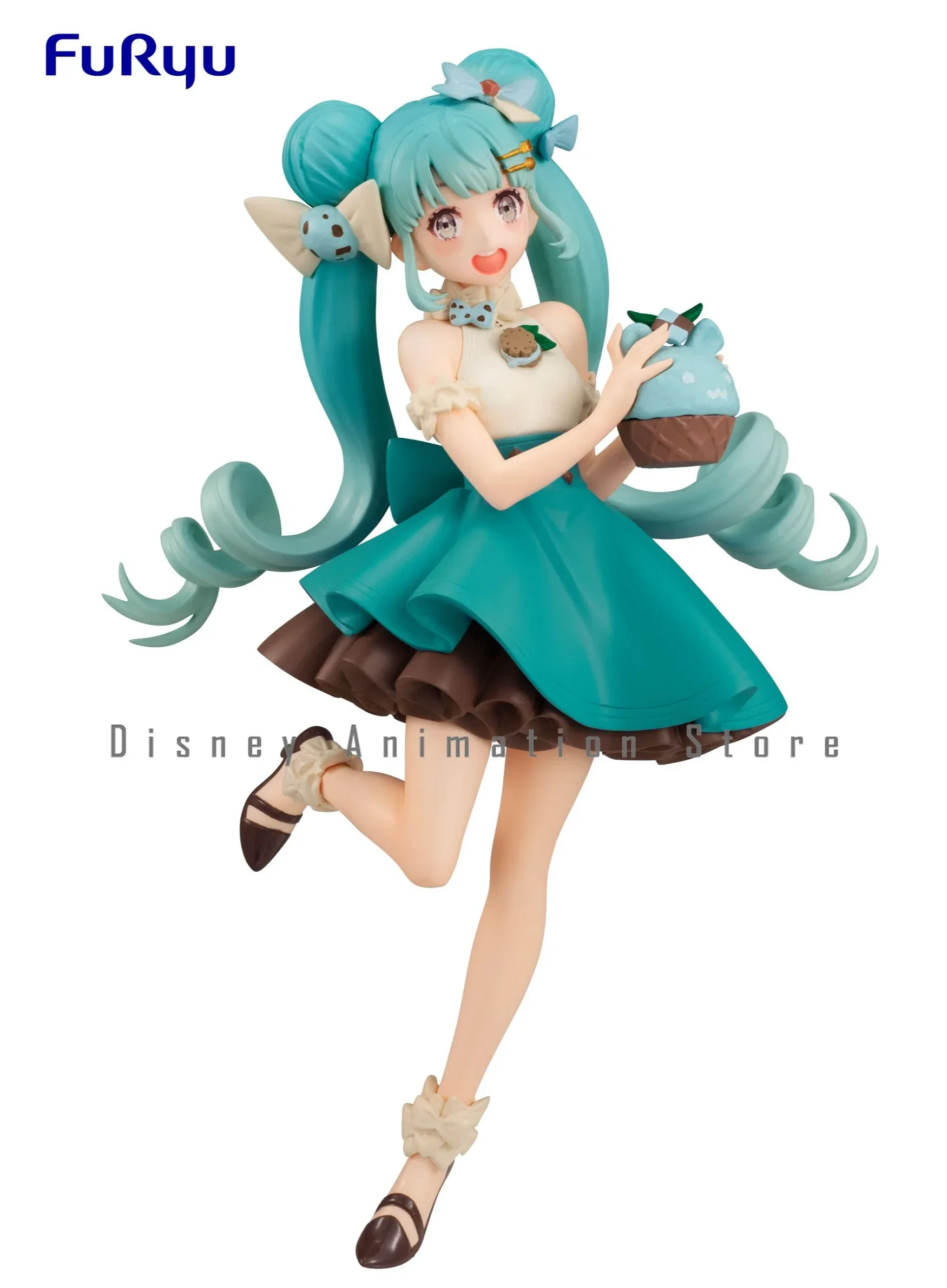 In Stock 100% Original FuRyu VOCALOID Hatsune Miku Sweet Sweets Choco Mint PVC Action Figure Model Doll Toys Ornaments Hobby