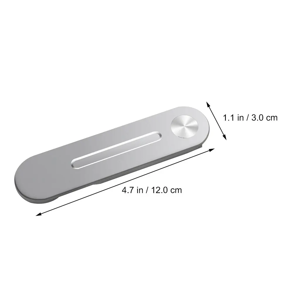 Magnetic Laptop Phone Stand Aluminum Alloy Foldable Extendable Monitor Side Mount Clip for Smartphone Dual Screen Use Silver