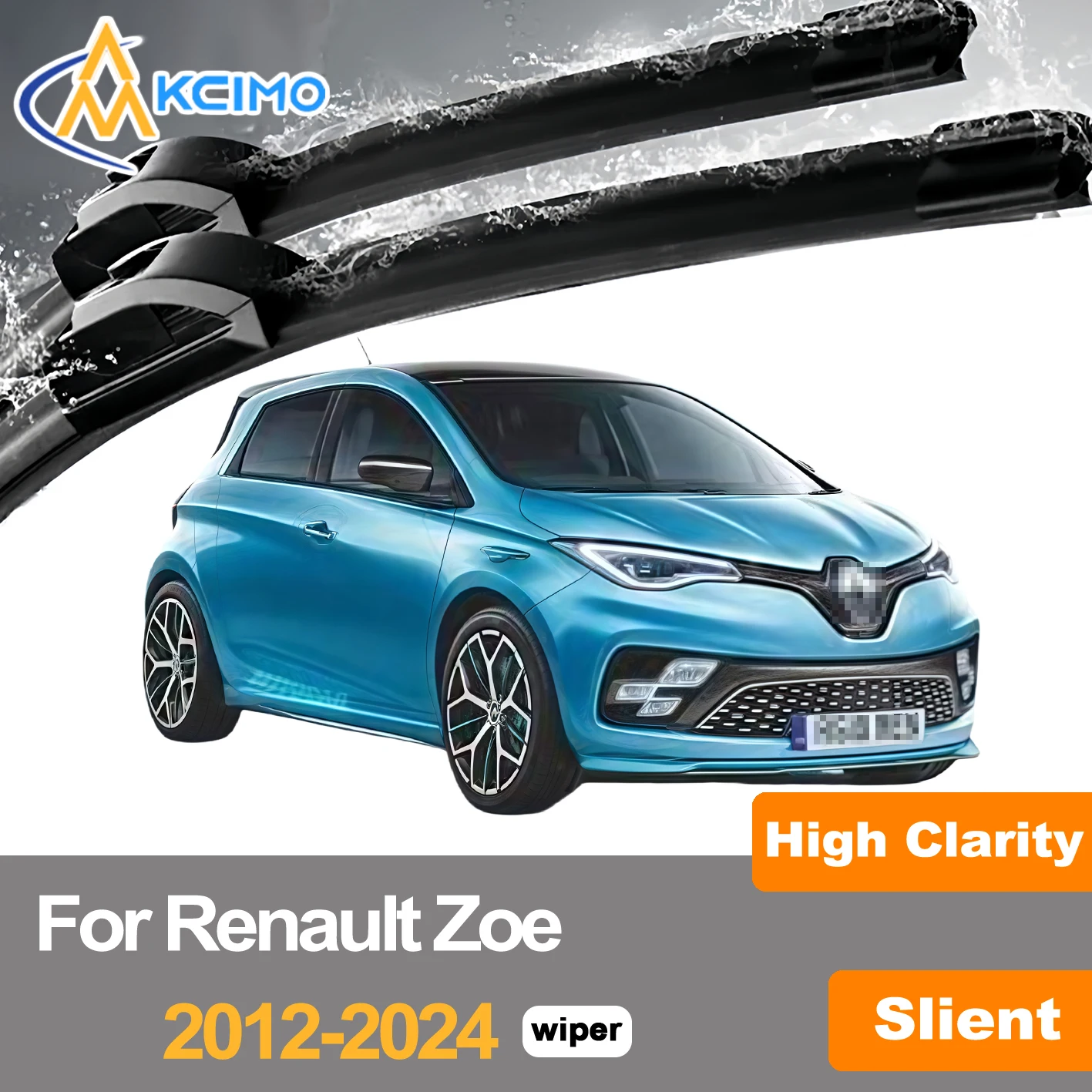 

Front Wiper Blades (Pair) Set For Renault Zoe 2012-2024 Windshield Wipers Quiet Durable Rubber Replacement