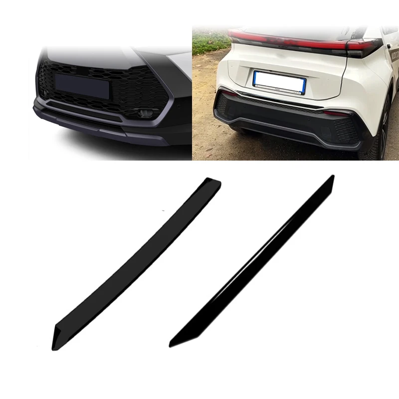 

For Toyota CHR C-HR 2024 2025 ABS chrome Front rear trunk bumper lower Lip Strip Spoiler Protector Cover Guard Lips Accessories