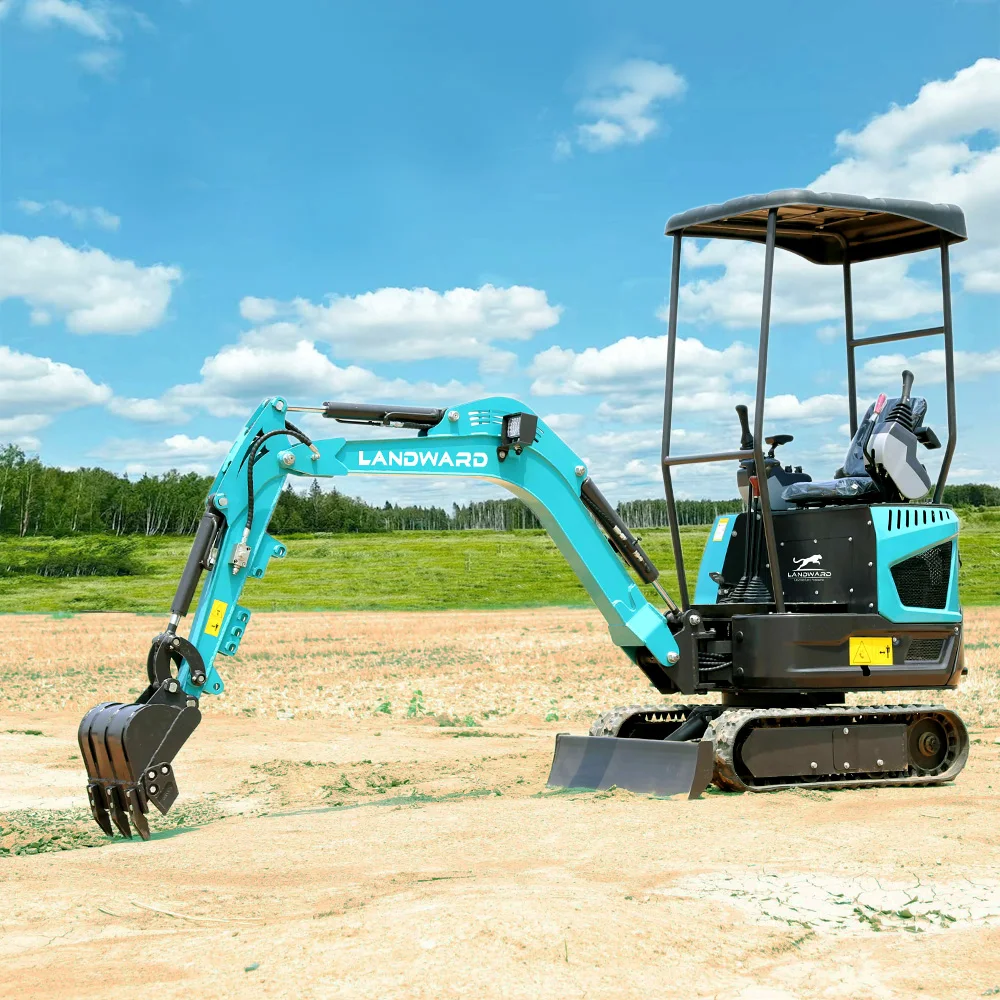 

LANDWARD Factory Mini Excavator 1.5 Tons Home Use Excavator XT15 Hydraulic Crawler Excavator Upper Cylinder Excavator Customized