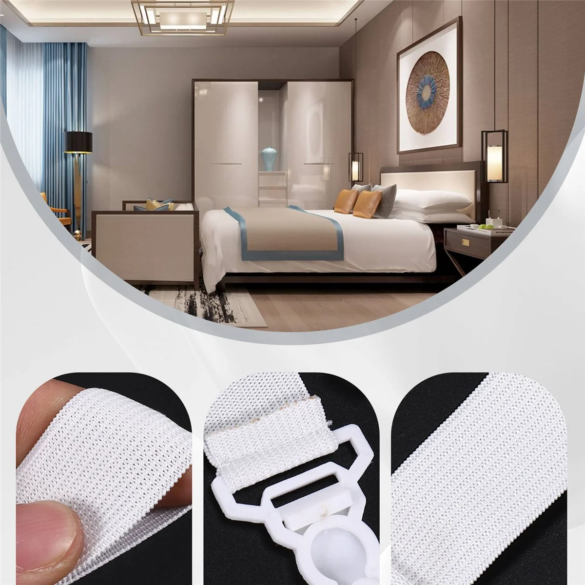 Set Of 4 Elastic Be… - image