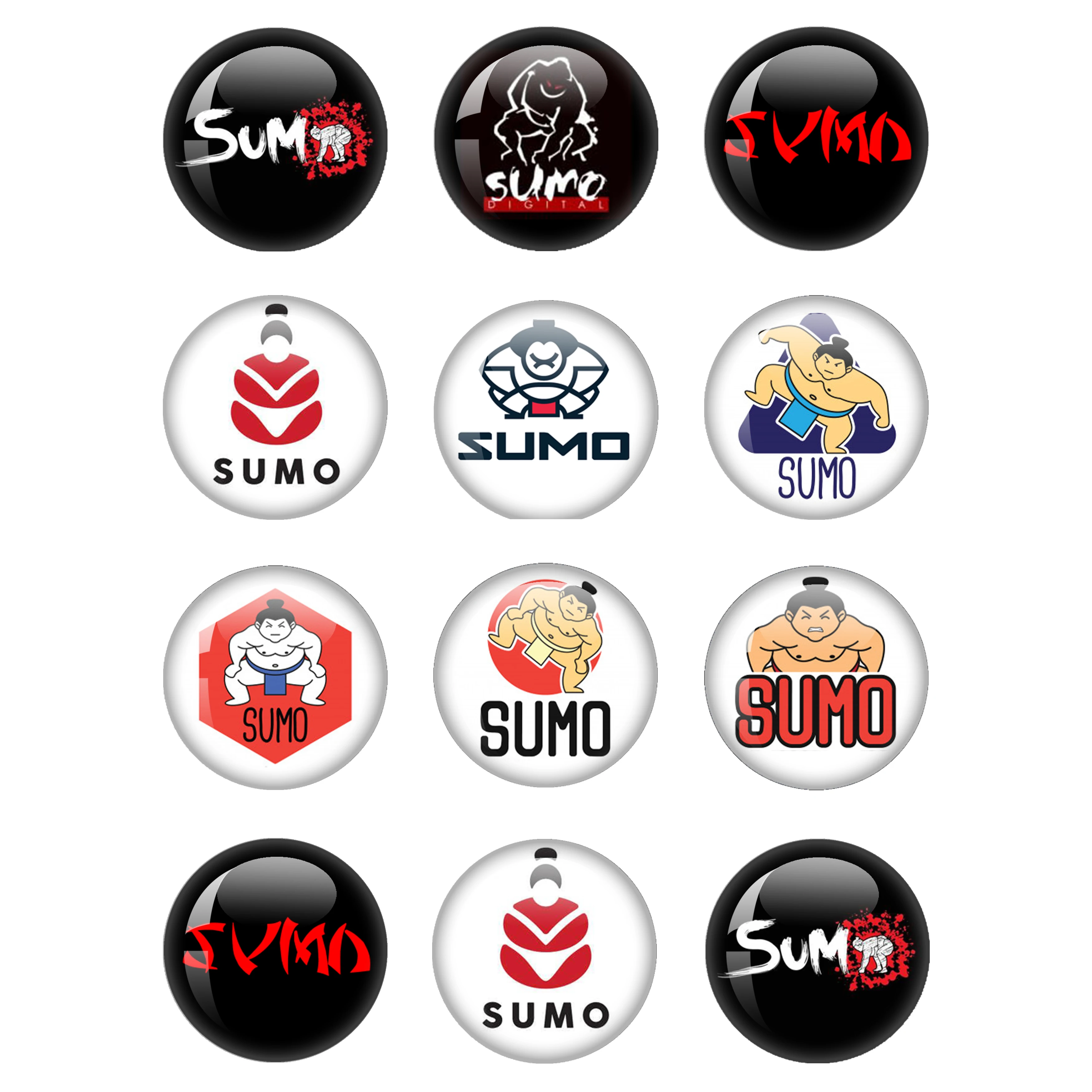 I Love Wrestling Sumo Players 12mm/18mm/20mm/25mm  Round Glass Photo Cabochon Flat Back Making Findings Jewelry Findings