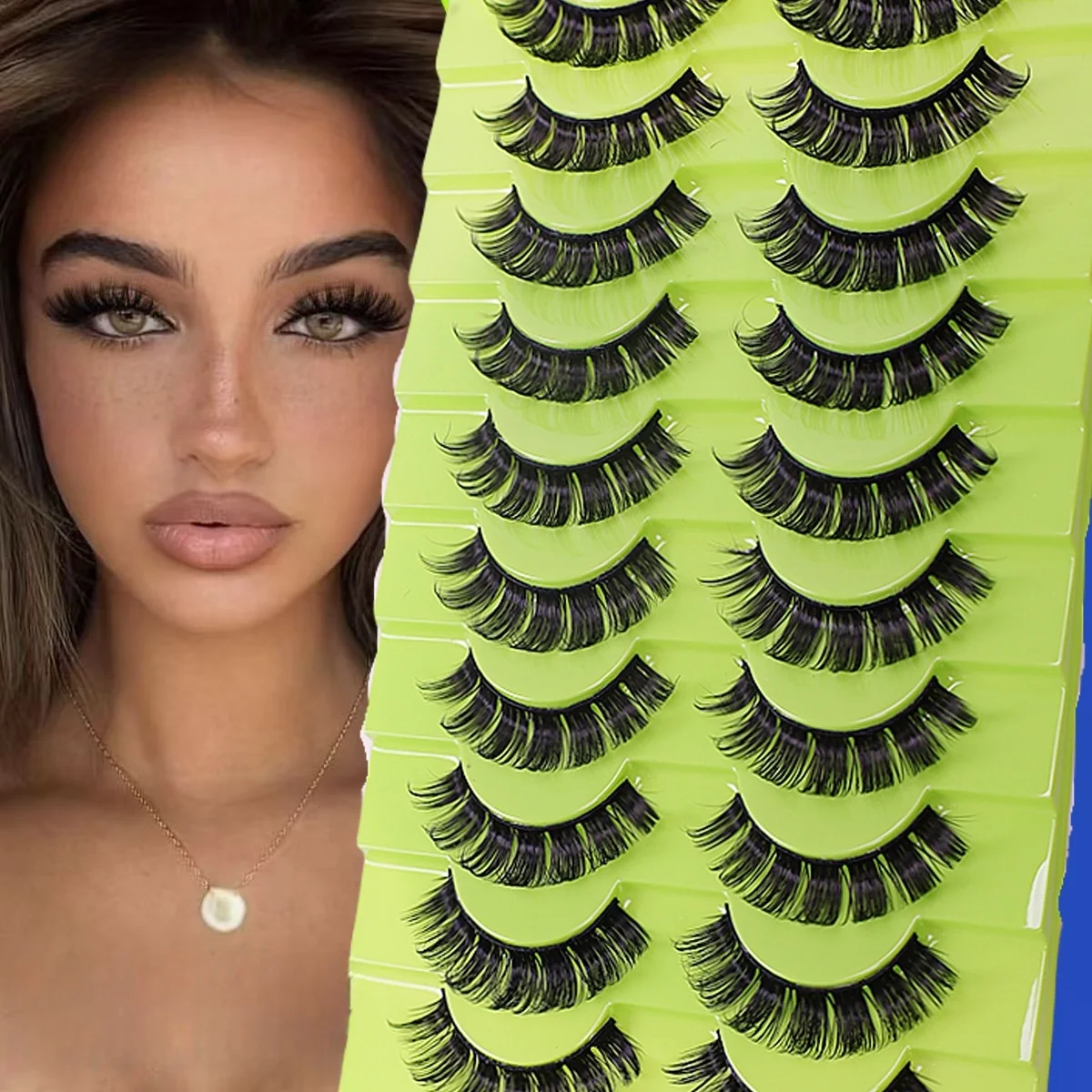 10 paar zachte en lichtgewicht valse wimpers - lang en dik, huidvriendelijk, herbruikbaar, geschikt voor beginners - perfect voor