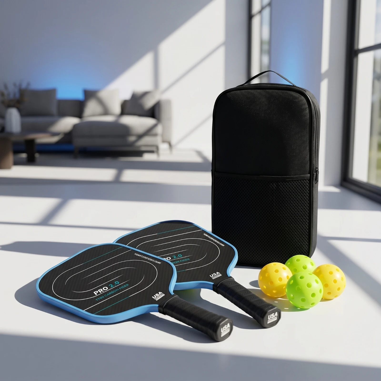set-di-2-racchette-da-pickleball-in-fibra-di-carbonio-attrezzatura-sportiva-portatile-robuste-per-principianti-giochi-all'aperto