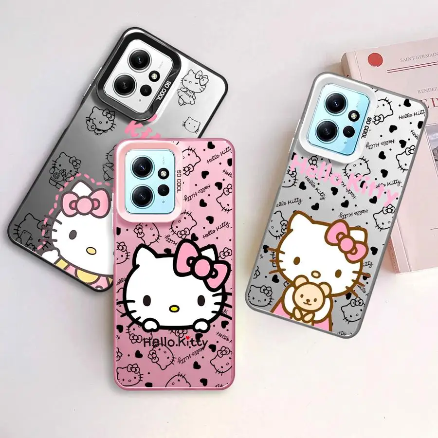 Sanrios casing ponsel Hello Kitty, pelindung TPU lembut untuk Xiaomi Redmi Note 13 12 Pro 12S 10 s 11 Pro Plus 11s 10