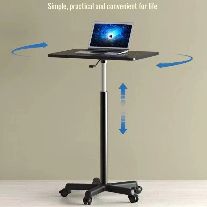 Small Bedside Stand Table Desk with Pulley Lift Desk Computer Desk Movable Small Desk Side Desk