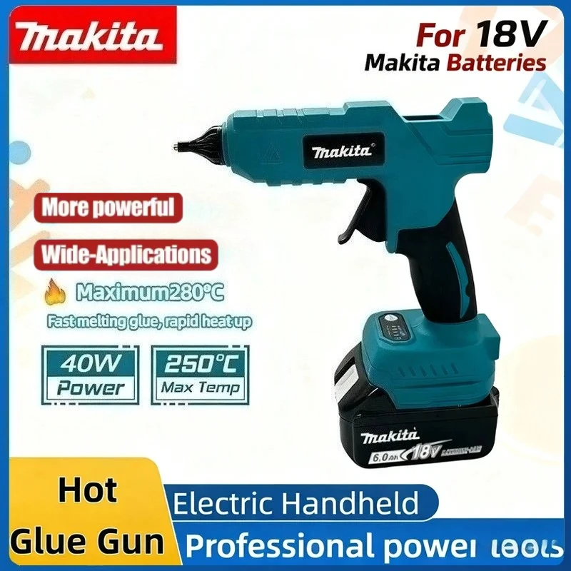 

Makita18V Cordless Electric Handheld Hot Glue Gun Repair DIY Hot Melt Welding Hot Air Gun Anti-scald NozzleTool for Battery