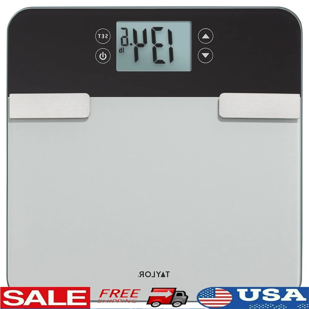 

Светодиодные весы состава тела, емкость 440 фунтов, 8 профилей пользователя, функция дня рождения, дисплей с подсветкой, прочный дизайн, точные измерения