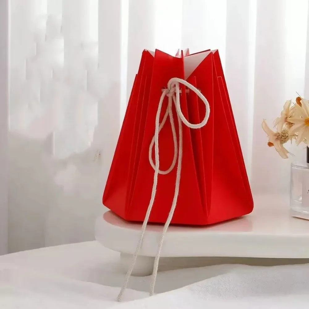 Handmade Flower Bag Waterproof Home Decor Rose Bouquet Bag Hexagonal Flower Packaging Bags