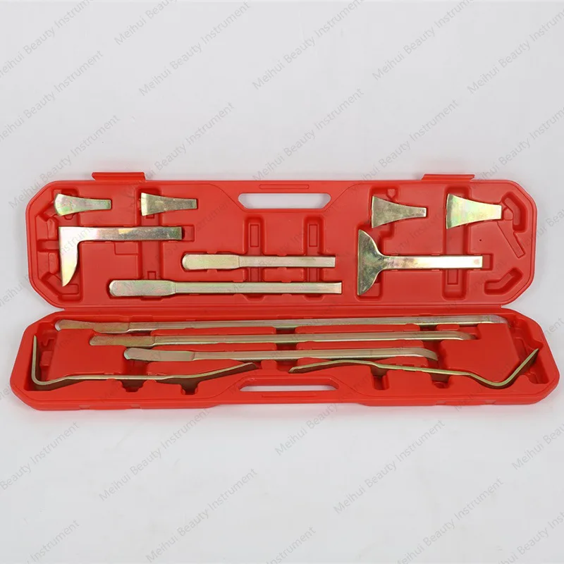 13-piece Set of Sheet Metal Tools, Crowbar Tools, Car Depression Repair Tool Set, Sheet Metal Concave and Convex Pit Repair
