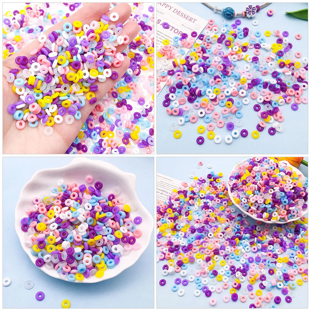 

100 Pcs Mix Color Silicone Spacers 6mm Hole 2mm Beads DIY Necklace Bracelet Jewelry Making Supplies Anti Skid Stopper Bead