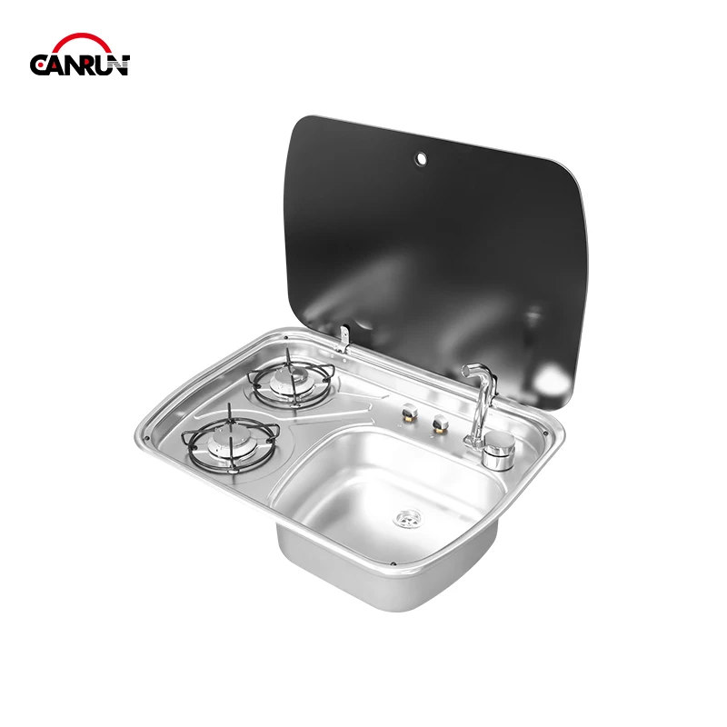 

Portable Lightweight SUS304 Stainless Steel RV Gas Stove Combi Sink for RVs Campers & Marine Use