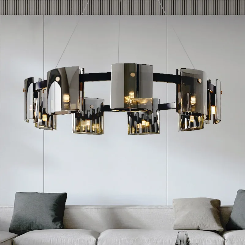 

Modern Crystal Pendant Chandelier Bedroom Living Room Modest Ceiling Lamps Indoor Led Lights Luminaire Decoration Home-appliance