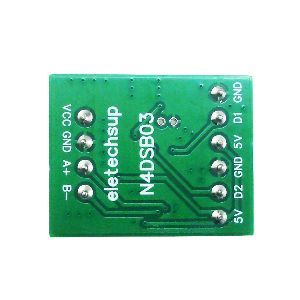 -55 to +125C DS18B20 Sensor 1-2CH RS485 Digital Temperature Collector Module DC 5V 12V 24V for Thermostat Smart Home R46CA01