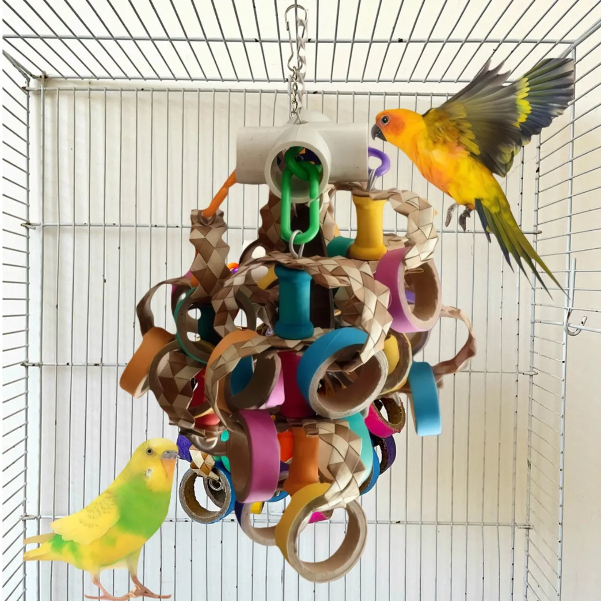 

Shredding Tearing Chew Bird Toy Foraging Shredder For Small Parrots Parakeets Conures Cockatiels Love Bird Cage Accessies