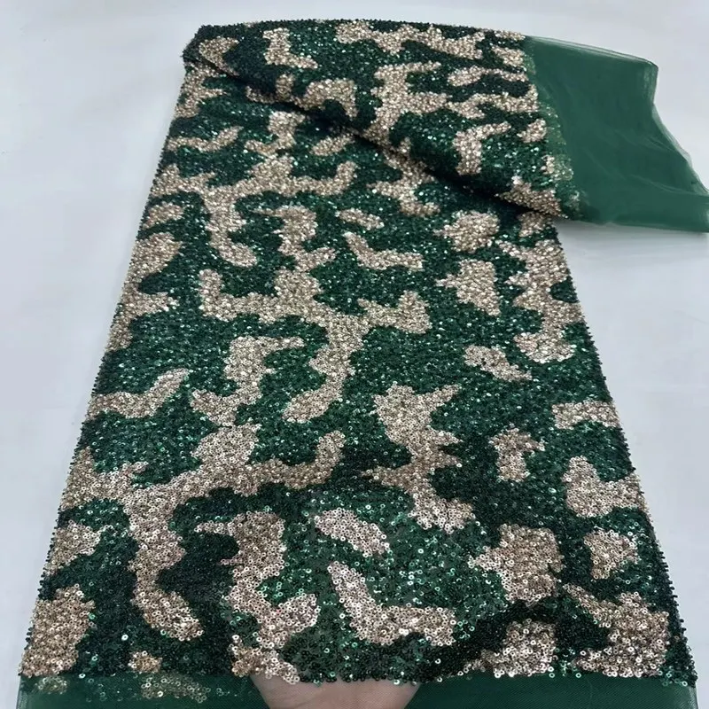 

Sequins Lace Fabric 2022 High Quality African Lace French Tulle Embroidery Lace Fabrics For Party Sewing TS2831