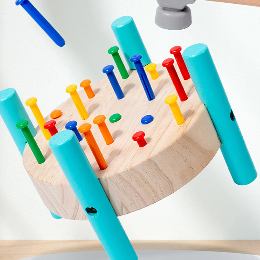 

Hammer Toy Toys for Toddlers Baby Workbench Pounding Preschool Supply Knock Plaything Nails Hammering